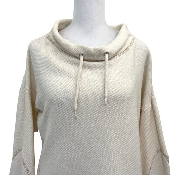 Soft Surroundings Mock-Neck Knit Pullover Sweater Tunic Cream size Medium - Picture 2 of 7